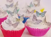 Butterfly Leopard Cake Topper 30pc Edible Africa Party Cheetah Print Rice Paper