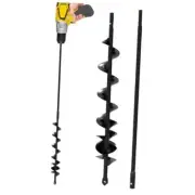 Auger Drill Bit for Planting 2x32'' - with Extension - Garden Tools Spiral