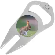 Bunny Rabbit Golf Ball Marker Divot Repair Tool Bottle Opener