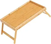 Bamboo Folding Table Laptop Desk for Bed Portable Computer Stand Camping Table Multi-Purpose Lap Desk Holder