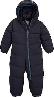 [first instinct by killtec] FIOW 20 MNS QLTD ONPC Children's Quilted Overall with Hood/Snowsuit is Water-Repellent, Dark Navy, 98/104, 42261-000