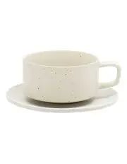 [Salt&Pepper] Claro Tea Cup & Saucer 230ml/14cm in White