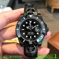 在飛比找蝦皮購物優惠-高端名錶 Rolex 勞力士手錶黑水鬼圈鉆自動機械腕錶 配克