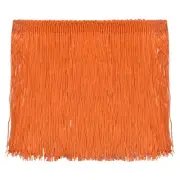 10 Yards 6 Inch Chainette Fringe Trim Tassel Sewing Trim for Clothes, Orange Red