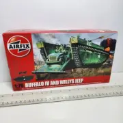 Tank and Jeep - Buffalo IV and Willys Jeep Airfix kit 1:76 Item A02302 NEW