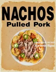 Pulled Pork Nachos DECAL (CHOOSE YOUR SIZE) V Food Truck Concession Sticker