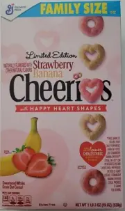 NEW STRAWBERRY BANANA FLAVORED CHEERIOS CEREAL 19 OZ BOX