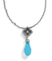 Brighton Toledo Alto BRIOLETTE Blue Crystal Drop Pendant Necklace NWT