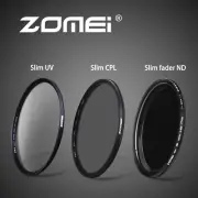 52/58/62/67/72/77/82mm Slim Fader ND2-400+Slim CPL+Slim UV For Digital Camera