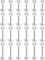 [Xnsjeyy] 16G Monroe Lip Ring Tragus Labret Medusa Piercing Jewelry Surgical Steel Snake Bite Piercing Flat Back Tragus Forward Helix Conch Cartilage Earrings Piercing Jewelry for Women Men