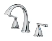 OakBrook 65804W-6101 Moderna Chrome Widespread Lavatory Pop-Up Faucet 6-8 in.