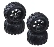 1/8 Rc Monster Truck Wheels Tires Set For Thunder Tiger Mt4 G3 K-Rock Kaiser