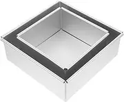 KICHOUSE Square Shaped Baking Pan Removable Bottom Perfect for Chiffon Mousse Cakes
