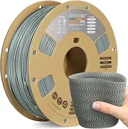 OVERTURE TPU High Speed Filament 1.75mm Flexible TPU Roll, 1kg Spool (2.2lbs), 3D Printer Filament, Dimensional Accuracy +/- 0.03mm, Fits Most FDM Printers (HS TPU Gray)