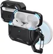 HaloLock AirPods Pro 2nd Gen Case with MagSafe Drop Protection Black