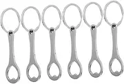 [VALICLUD] 6pcs Metal Shopping Trolley Tokens Key Ring Durable Cart Openers Practical Keychain Accessories for Grocery Carts and Supermarket Use