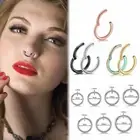 Jewelry Hinged Segment Open Nose Hoop Lip Ring Ear Helix Tragus Piercing Septum