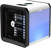 [Leefasy] Desktop Mini Air Conditioner 7 Colors Light Humidifier Portable Fan 3 Adjustable Speed for Home Camping Dormitory Bedroom Car