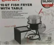 Pro OG 10 qt Fish Fryer Crawfish Chicken Wing Set with Side Table SALE!!