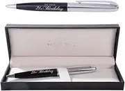 21st Birthday Pen Metal Black& Silver Ballpoint Pen Black Ink Birthday Gift
