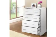 Artiss 4 Chest of Drawers - ANDES White
