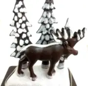 The Christmas Shoppe Moose and Pine Trees Christmas Stocking Holder
