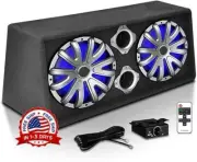 Subwoofer sub bajo para carro 2 8" bocinas bosinas equipo de musica para auto US