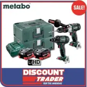 Metabo 18V 5.5Ah LiHD Brushless Cordless Hammer Drill & Impact Wrench AU68901955
