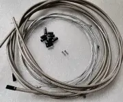 JAGWIRE BRAIDED SLICK LUBE LINER HOSE CABLE KIT BRAKE GEAR TITANIUM SILVER COLOR