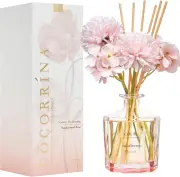 Reed Diffuser Set- Sandalwood Rose 8.5Oz Flower with 8 Sticks, Home Fragrance Re