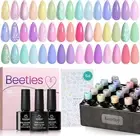 Beetles 20Pcs Gel Nail Polish Kit with Glossy & Matte Top Coat and Base Coat - P