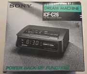 NEW! Vintage Sony ICF-C26 Dream Machine FM AM Digital Clock Radio White NOS