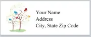 Personalized Address labels Singing birds on trees (bx 75)