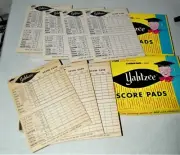 Vintage 1956 Original Yahtzee Score Pads Sheets 7 Pads In Box E. S. Lowe Company