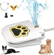 ZALBYUY Dog Water Fountain Outdoor, Dog Sprinkler, Paw Activated Drinking, Dog Water Fountain with Hose, Equipped with Interactive Claw Foot Valve, Pure Copper Valve Core, Easy to Train