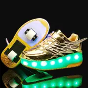 Double Wheel Led Roller Skates - Size 40