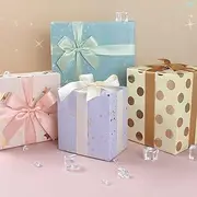 Hot Stamping Process Wrapping Paper Fashionable Pattern Design Four Colors 78.7in for Christmas Halloween Birthday (Color : Purple)