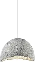 CJLWSLCO Japanese Wabi-sabi Half Missing Round Pendant Light E27 Base Pendant Light Study Room Hanging Lamp Dining Room Dessert Shop Decoration Chandeliers Living Room Lighting Fixture Indoor Adjustab