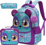 [MYHSBYO] Kids Backpacks for Girls School Bag with Lunch Box School Backpack for Girls Set Cute Bookbag for Kindergarten