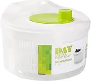 Salad Spinner – Manual Vegetable Dehydrator | Lettuce Turntable Dryer | 3L Fruit Drain Basin, Double Layer Bowl, Kitchen Sink Strainer, Material, Easy Grip, Compact Design