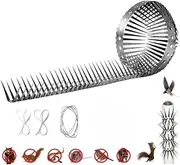 10 feet Raccoon Spikes Deterrent,Keep Squirrel Pigeon Crow Away,No More Bird Nests,Good for Wall Barns Fence Roof and Tree Bark with Stainless Steel Bird Spikes Stripes Covers