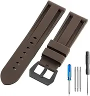 YCBFGAZATK 22mm 24mm Gray Green Red Blue Camo Silicone Rubber watchband Fit For Panerai strap Fit For PAM111/441 Watch band