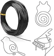 18 Gauge Aluminum Wire for Jewelry, Craft, and Wreath Making - Bendable Beading Wire (1mm x 30m, Black)