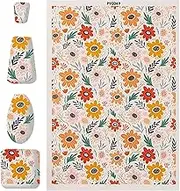 Clay Transfer Paper - Flower Pottery Clay Decals,Water Soluble Transfer Paper Rustic Colorful Flower Decals Handmade for Earrings Crafts Pottery Jewelry