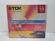 TDK - CD-R (52X/80min/700MB) 10 Pack - Print On Disks