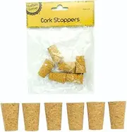 Krafters Korner 6Pcs Cork Stoppers 2X1.5X3CM for Bottle Crafts, Personalized Party Favors Plugs Wooden Wine Bottle Cork Stoppers Replacement Corks for Wine Beer Bottles DIY Crafts