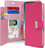 Goospery Samsung Galaxy S10e Wallet Case Cover Extra Card Slots G970 [Magenta]