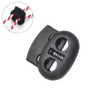 Cord Stopper Toggle Black Colour Oval Shape Plastic Material Practical