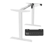 Electric Standing Desk Frame Sit Stand Desk Frame Adjustable Width Height White