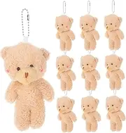 SUPVOX Cute Plush Keychain Bear Valentine's Soft Toy Plush Bear Keychain for Bag DIY Charm